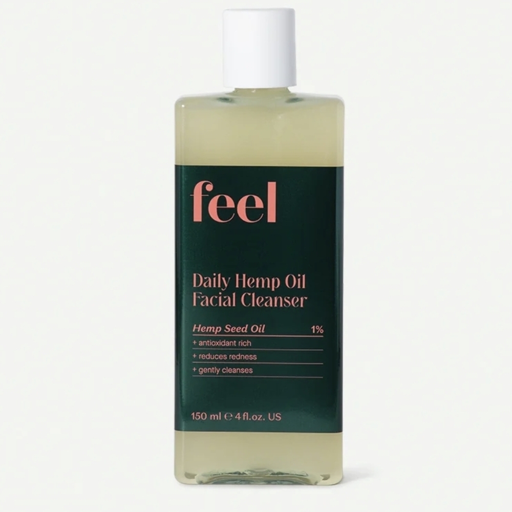 feel Daily Hemp Oil Facial Cleanser, 1% Hemp Seed Oil, 4oz, New